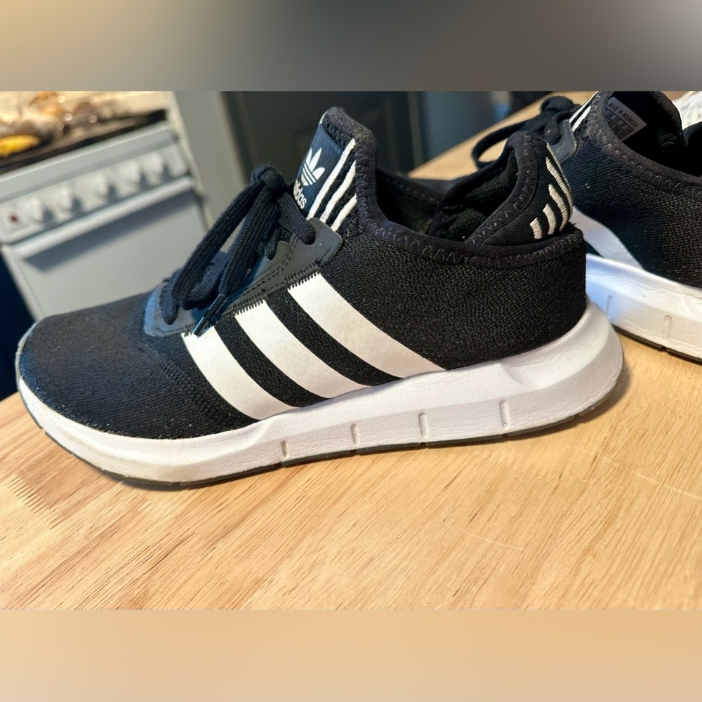Black and White Adidas sneakers size 9